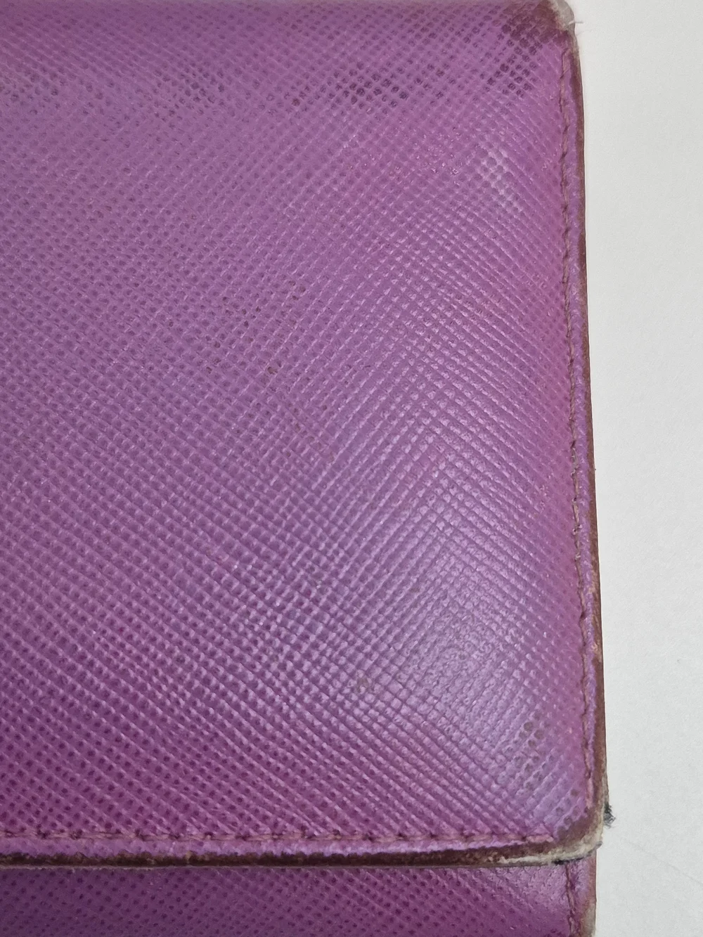 Prada Purple Saffiano Leather Wallet - Women's Long Clutch